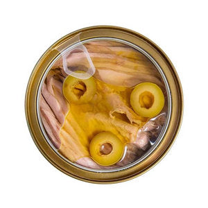 Tuna Fillet in Olive Oil / Round Can with Transparent Lid 180g Tuna Fillet in Olive Oil / Round Can with Transparent Lid 180g
